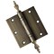 Embassy 3-1/2 x 3-1/2 Solid Brass Hinge, Antique Brass Finish with Urn Tips 3535BBUS5U-1 - alternate 1